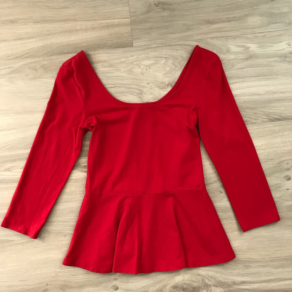 Express Scarlet Zipper Top